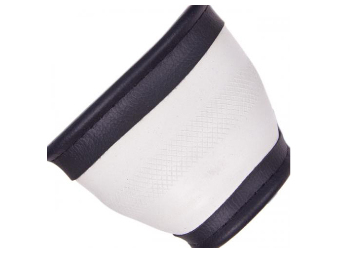 Чехол на руль 2040 M (37-39см), белая основа, перфорированная кожа (цвет черный)