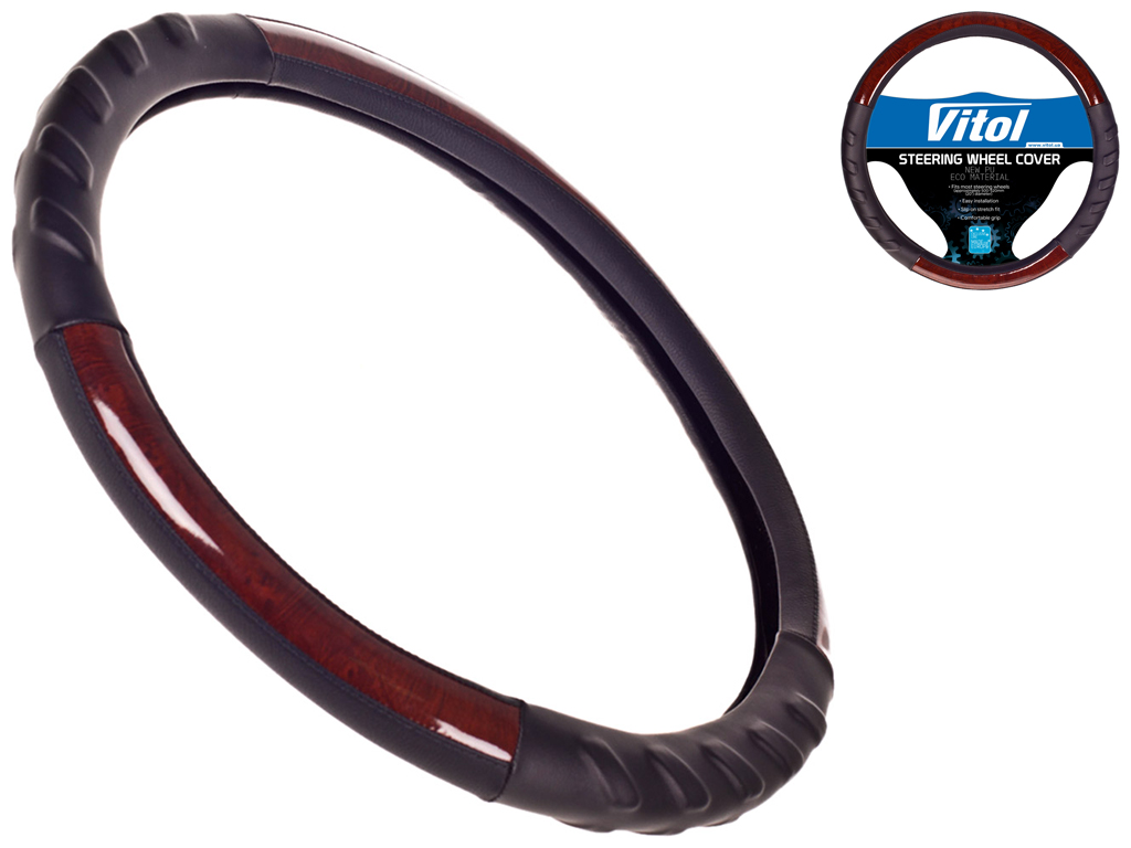 Чехол на руль HU 100107BK L (39-41см), черный