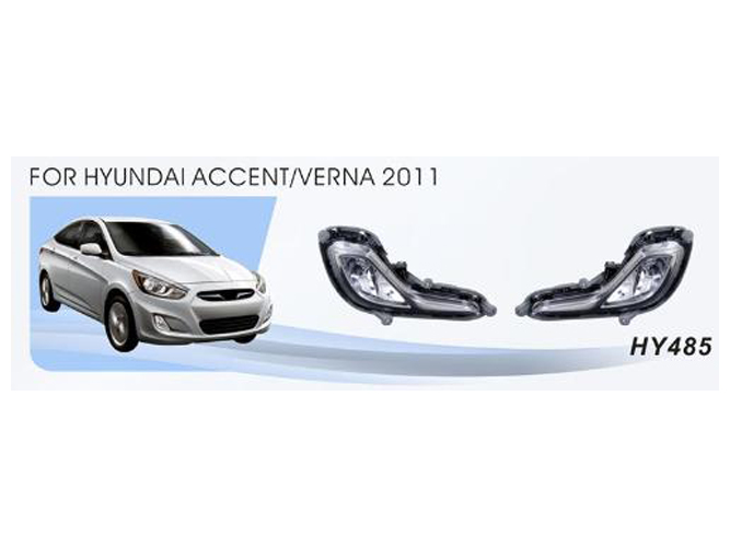 Противотуманные фары DLAA для Hyundai Accent/Verna 2010-2015, 12V, 27W, лампа H27, комплект