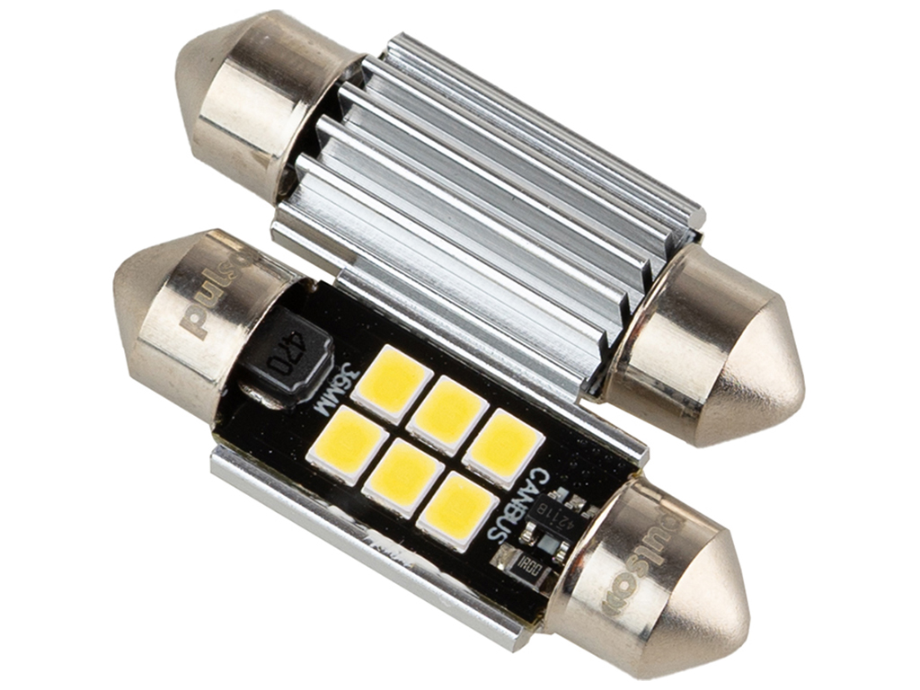 Лампа Pulso софитная LED C5W, 36мм,CANBUS, 9SMD-2835, 12v, 2,9W, 315lm White (цена за 2шт) (LP-36C5W
