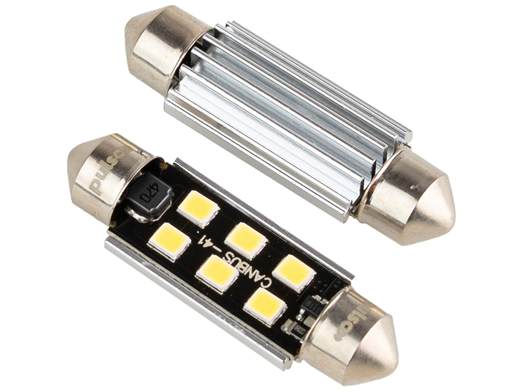 Лампа Pulso софітні LED C5W, 41мм, CANBUS/12 SMD-2835, 12v, 3,9W, 360lm White (ціна за 2шт) (LP-41C5