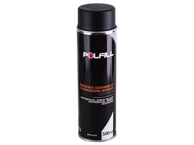 Антигравій Polfill, 500мл, чорний спрей (43370)