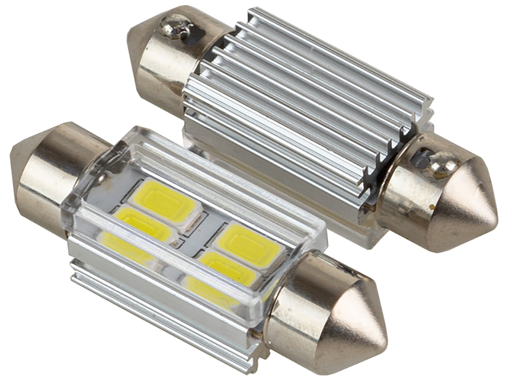 Лампа Pulso софитная LED SV8.5 T11x36мм, 4 SMD-5730, 9-18v, 130Lm (цена за 2шт) (LP-62036)