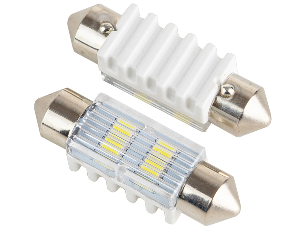 Лампа Pulso софитная LED SV8.5 T11x36мм, 4 SMD-5730, 9-18v, 90Lm (цена за 2шт) (LP-64036)