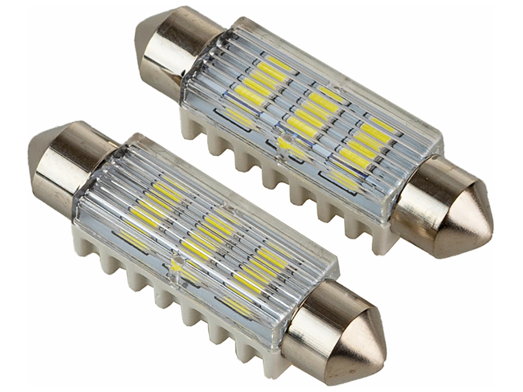 Лампа Pulso софитная LED SV8.5 T11x41мм, 6 SMD-5730, 9-18v, 100Lm (цена за 2шт) (LP-64041)