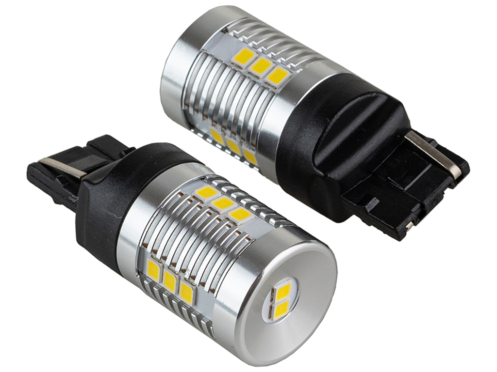 Лампа Pulso габаритные LED 7440/W3x16d/14SMD-2835, 1контакт, 9-18v, 1050lm WHITE (цена за 2шт) (LP-6