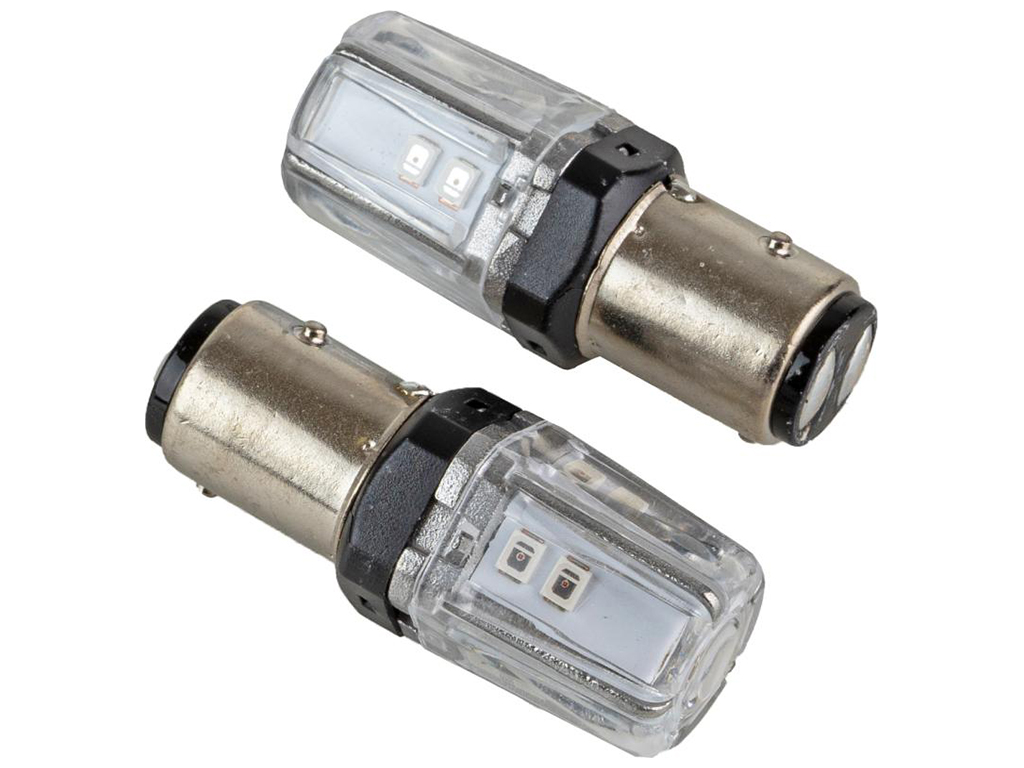 Лампа Pulso габаритные LED 1157/BAZ15d/12SMD-2835, 9-36v, 120/50lm (цена за 2шт) (LP-66157R)
