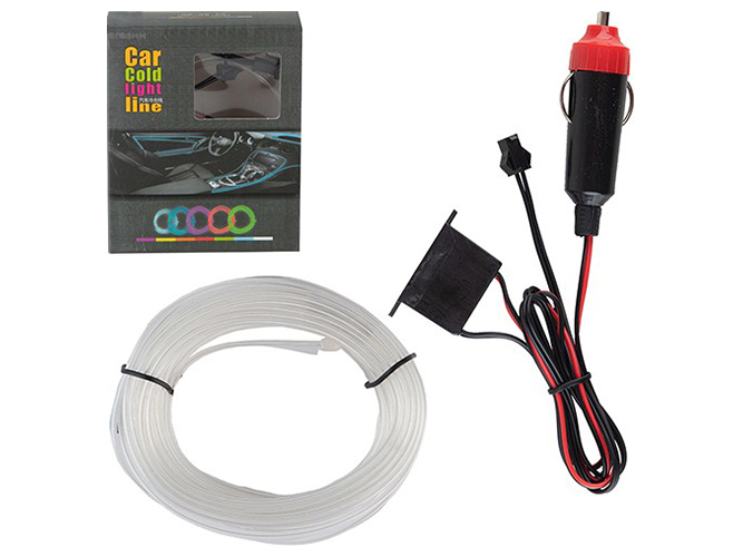 Подсветка салона гибкий холодный неон White, 2м (AL01-2M W)