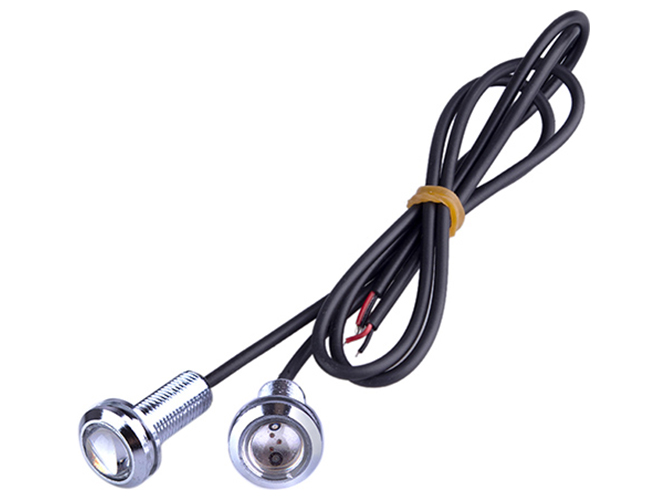 Болты для крепления номера 18-COB 12V хромированные 2шт Red (AG-60337)