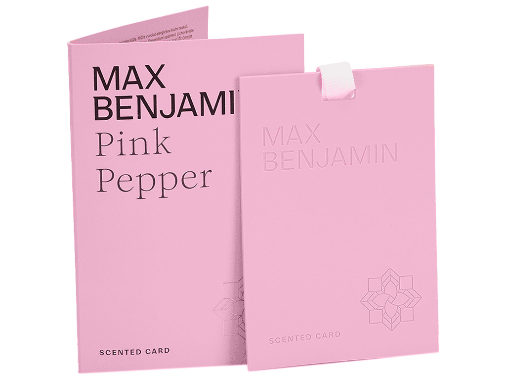 Освіжувач повітря Max Benjamin Scented Card Pink Peper, для шафи та авто, 8×0,5×11,3см (717721)