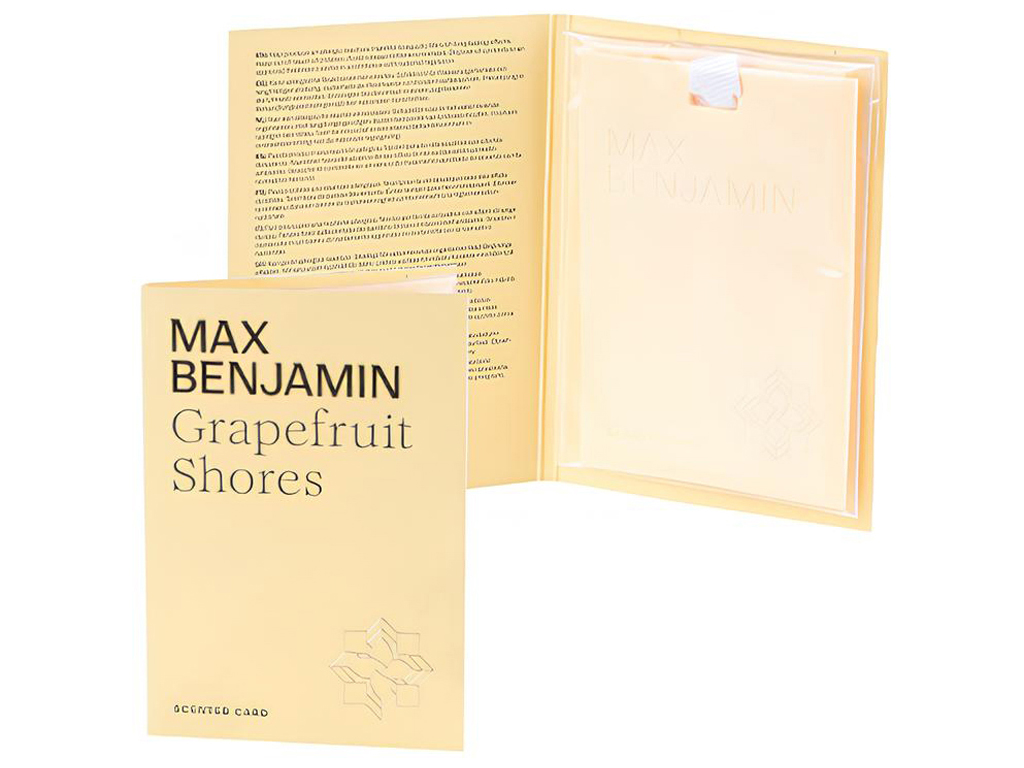 Освіжувач повітря Max Benjamin Scented Card Grapefruit Shorez, для шафи та авто, 8×0,5×11,3см (71776