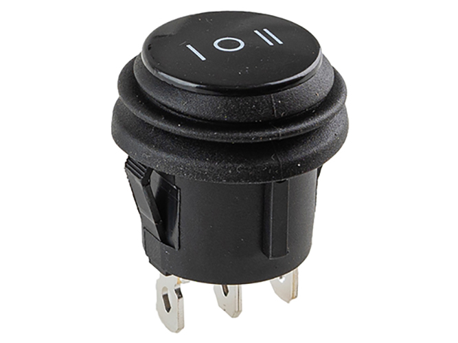 Перемикач on-off-on 12V круглий 3pin (YJ-WH07)