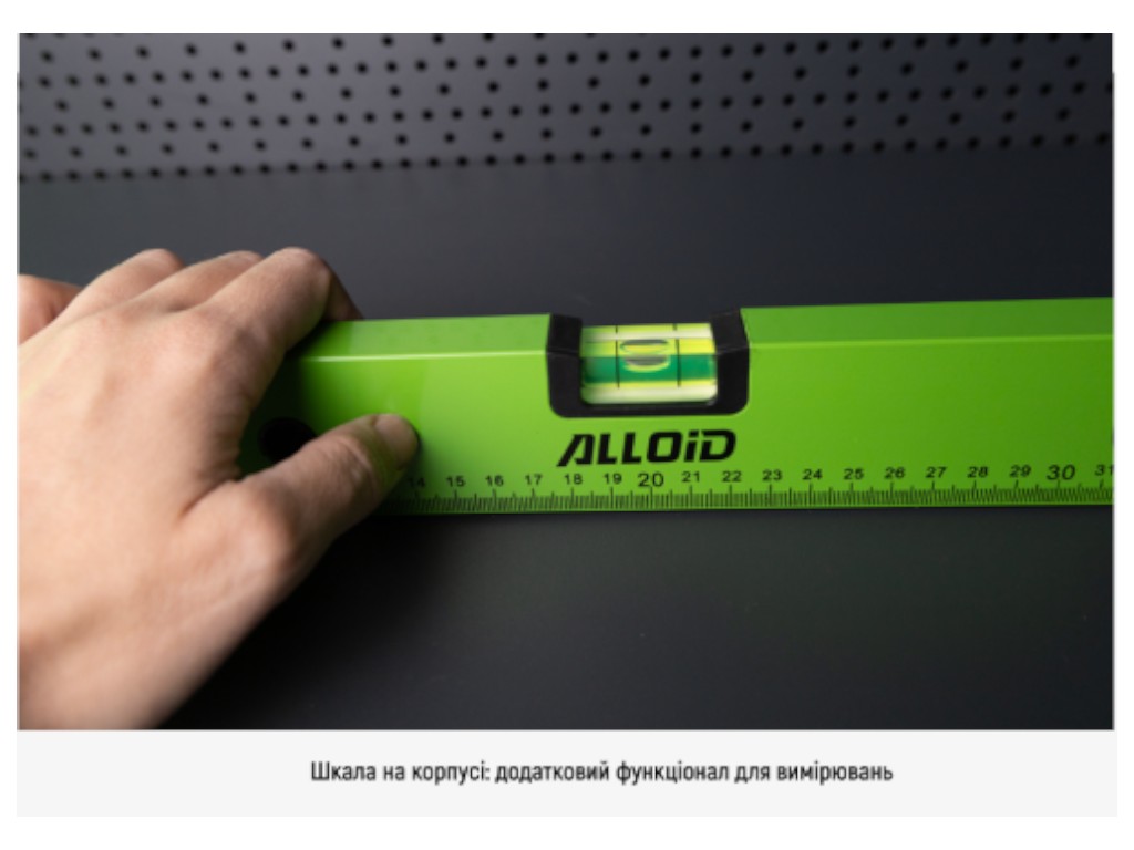 Рівень будівельний Alloid 100 см, 3 капсули
