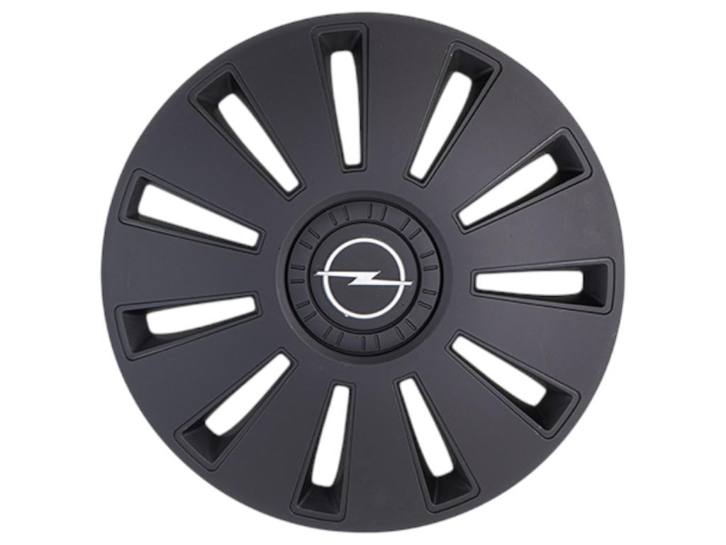 Колпаки, комплект для Opel, пластик, 16 дюймов, цвет черный (цена за 4шт)