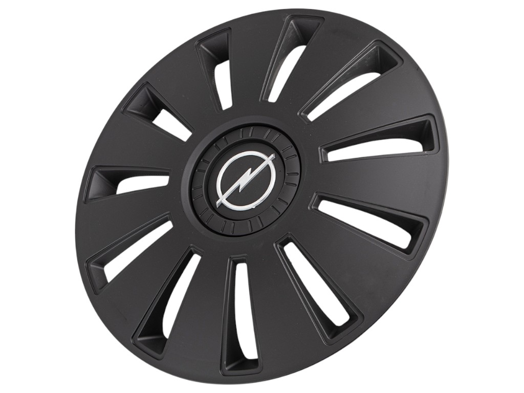 Колпаки, комплект для Opel, пластик, 16 дюймов, цвет черный (цена за 4шт)