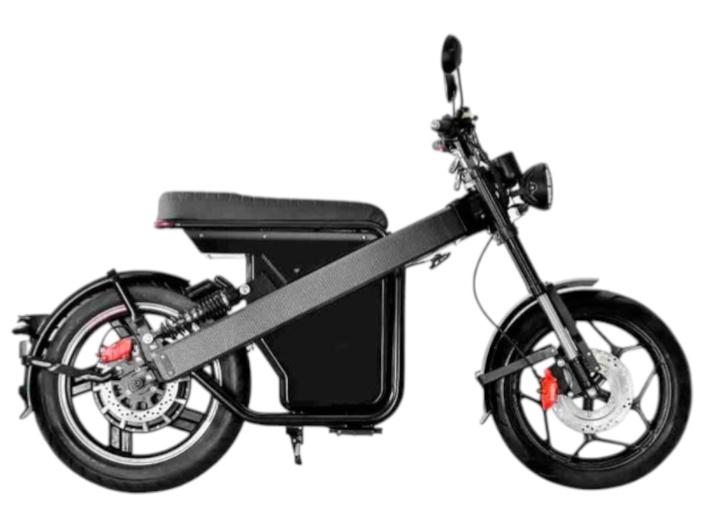 Электроскутер HM-6, 3000Вт, 60v 50ah, 17-дюймовые колеса, цвет черный с серым