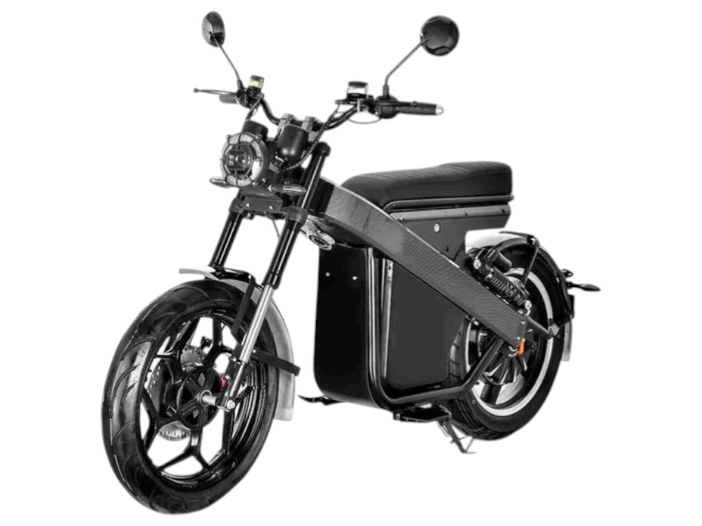 Электроскутер HM-6, 3000Вт, 60v 50ah, 17-дюймовые колеса, цвет черный с серым