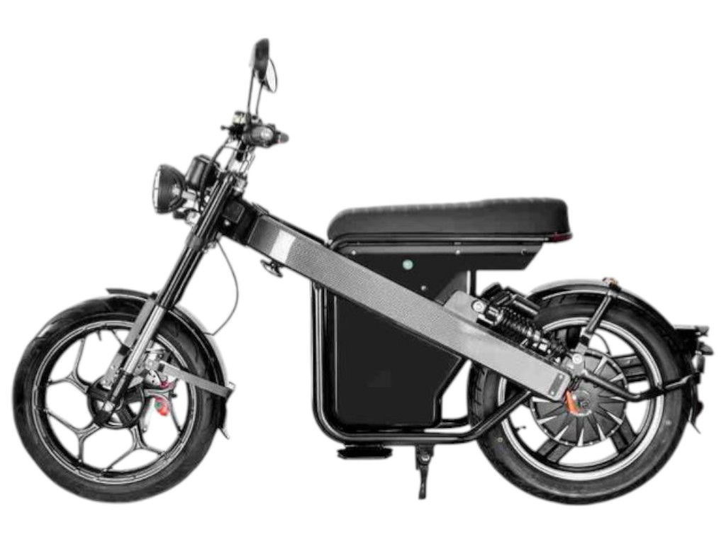 Электроскутер HM-6, 3000Вт, 60v 50ah, 17-дюймовые колеса, цвет черный с серым