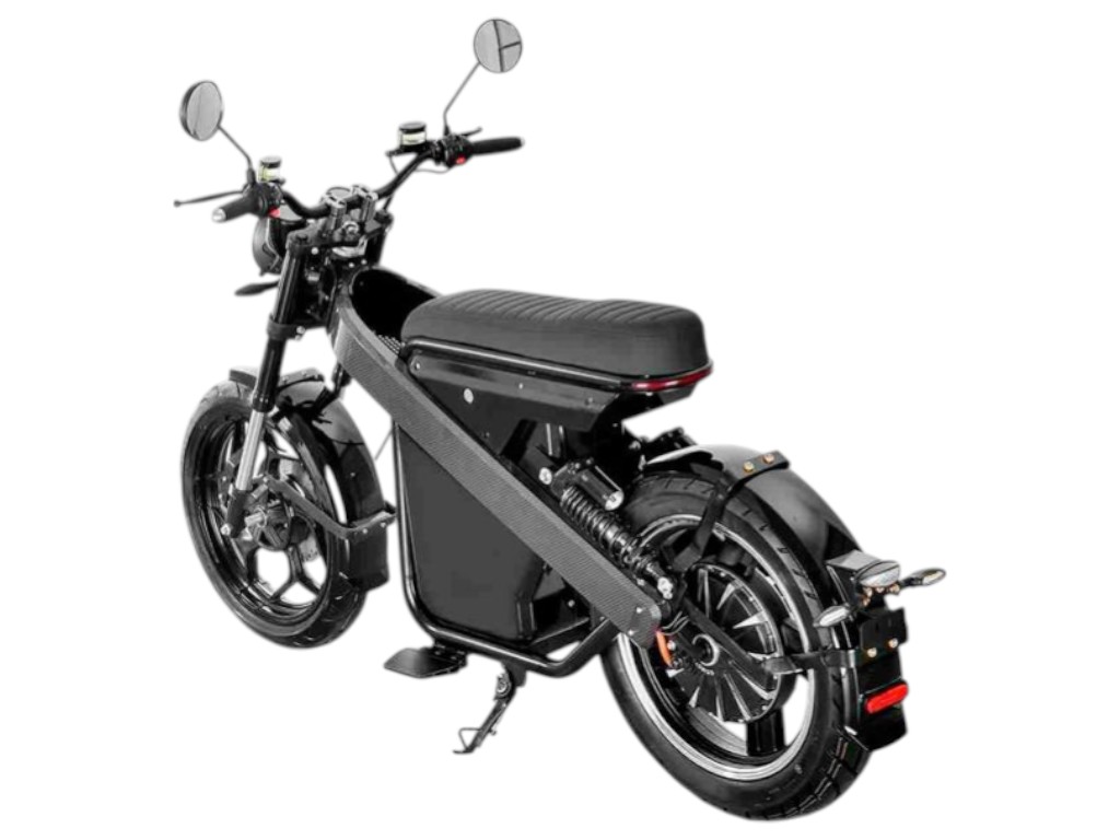 Электроскутер HM-6, 3000Вт, 60v 50ah, 17-дюймовые колеса, цвет черный с серым