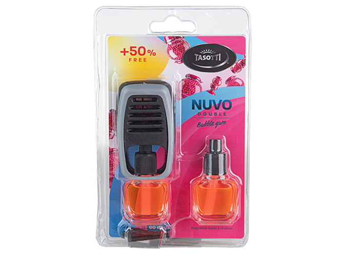 Ароматизатор на дефлектор Nuvo Double Blister Bubble Gum із запаскою, 8мл