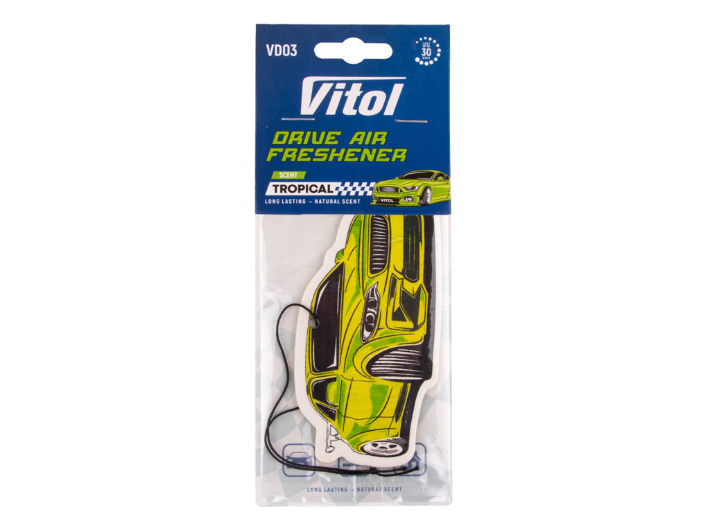 Освежитель воздуха Vitol Drive Tropical, тропический аромат