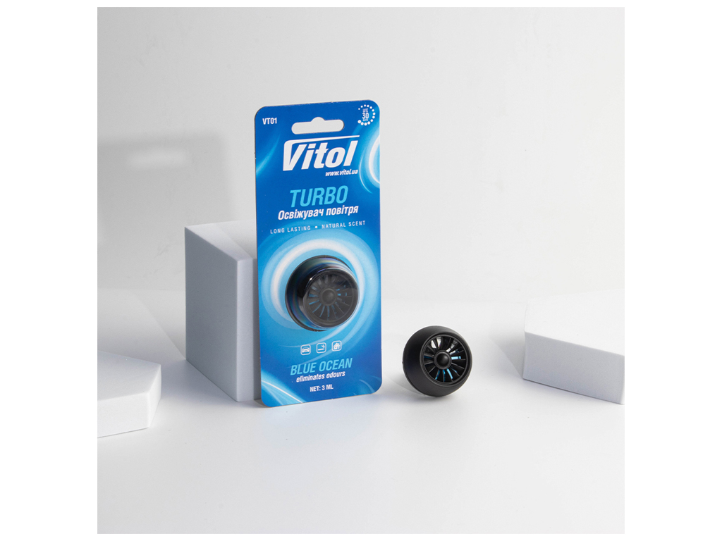 Освежитель воздуха Vitol Turbo Blue Ocean