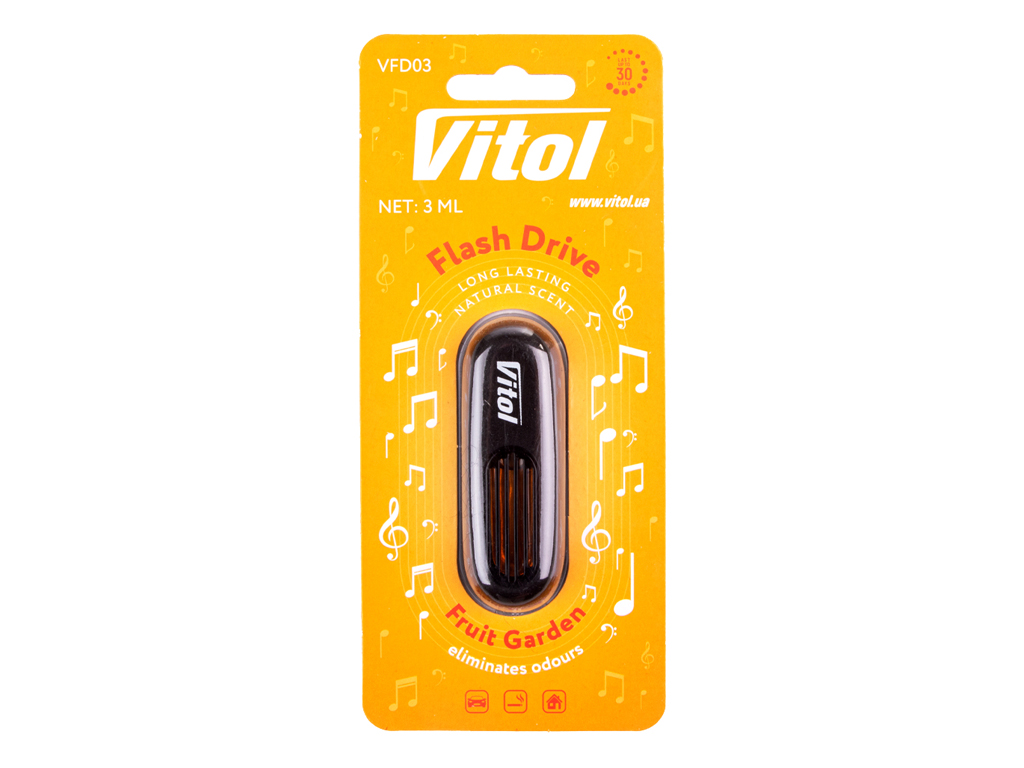 Освежитель воздуха Vitol Flash Drive Fruit Garden, флеш-дизайн