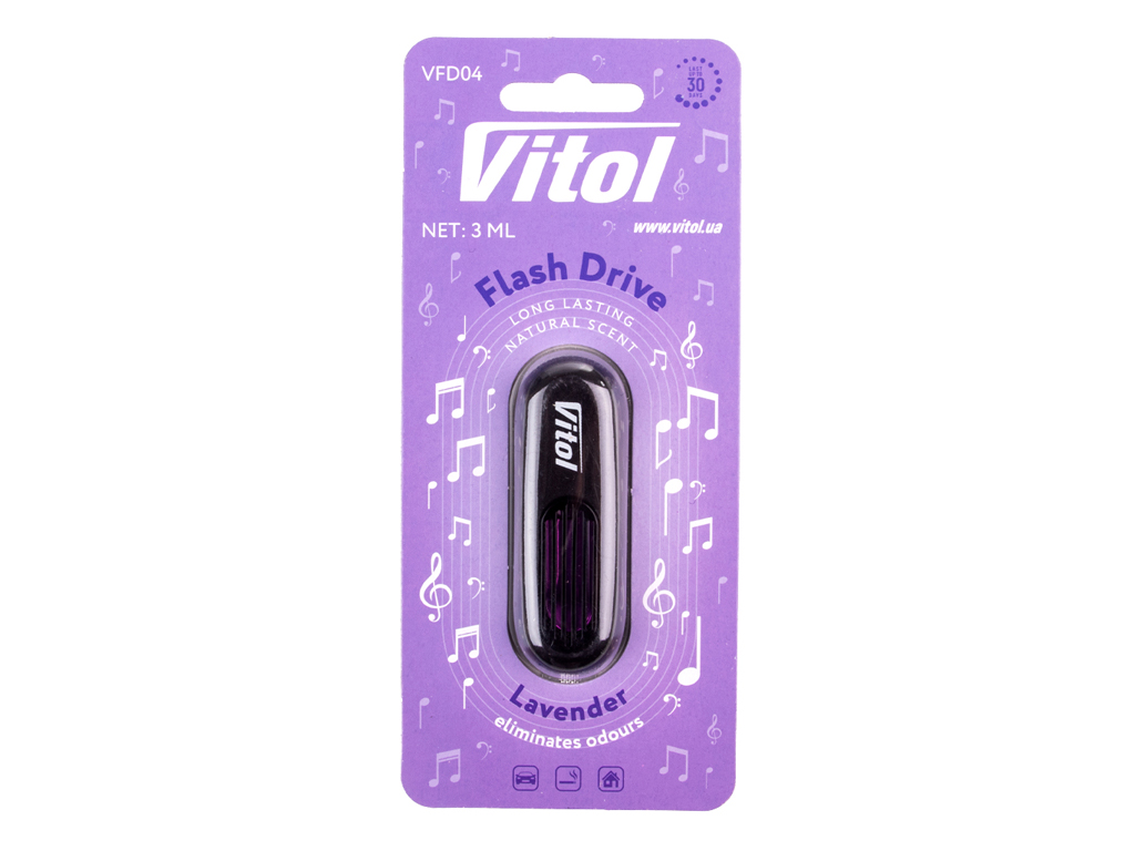 Освежитель воздуха Vitol Flash Drive Lavender, флеш-дизайн