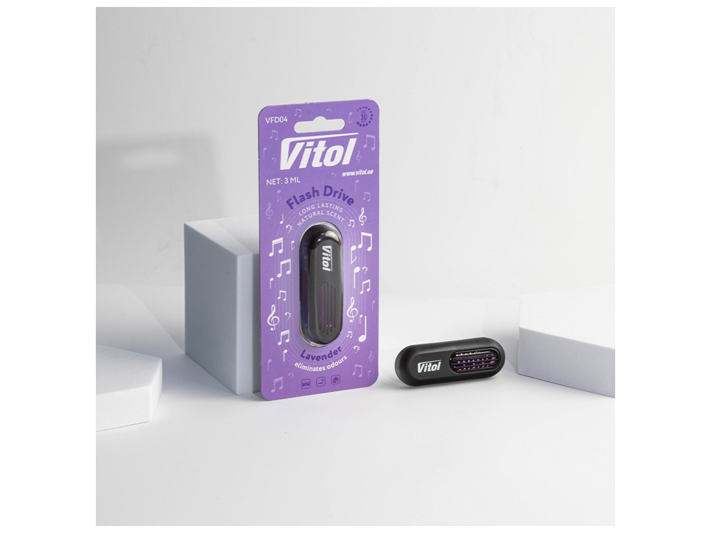 Освежитель воздуха Vitol Flash Drive Lavender, флеш-дизайн