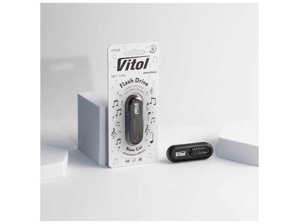 Освежитель воздуха Vitol Flash Drive New Car, флеш-дизайн