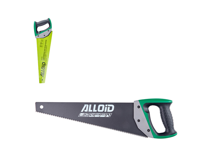 Ножовка по дереву Alloid, 400мм, 3D зуб, 7TPI, тефлоновое покрытие, комбинированная ручка