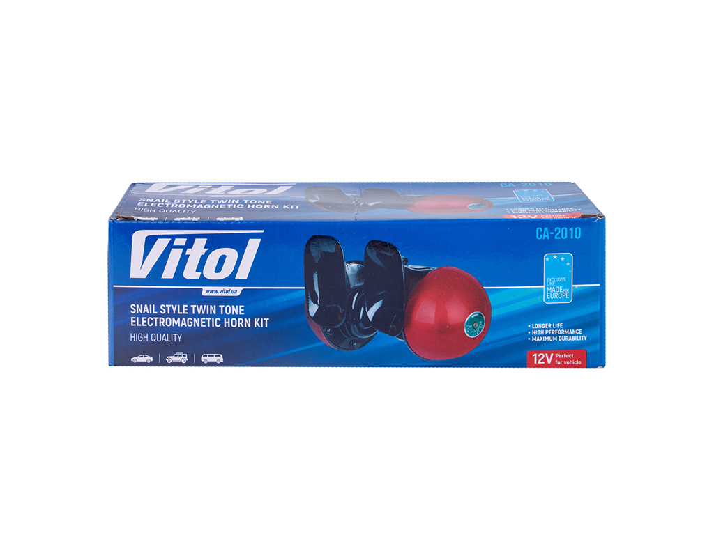 Автомобильный сигнал VITOL, CA-2010, 12V, 105-118дБ, 115мм
