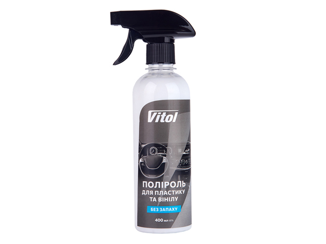 Полироль для пластика и винила VITOL, 400мл, без запаха