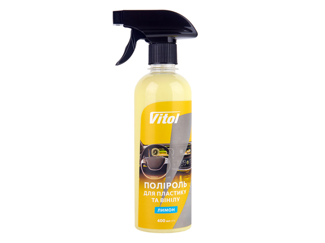 Полироль для пластика и винила VITOL, 400 мл, лимон