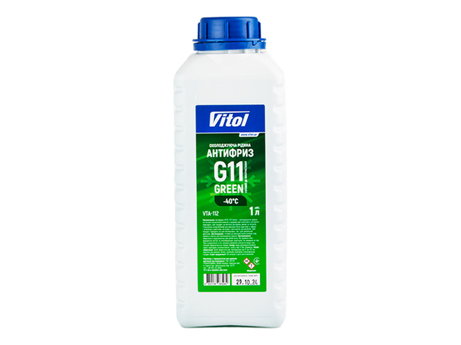 Антифриз VITOL G11 Green, 1л