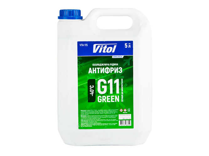 Антифриз VITOL G11 Green, 5л