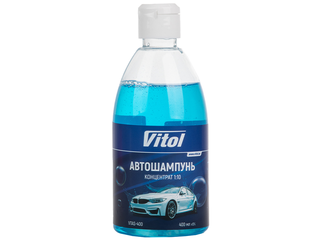 Автошампунь VITOL, 400мл (концентрация 1:10) (VTAS-400)