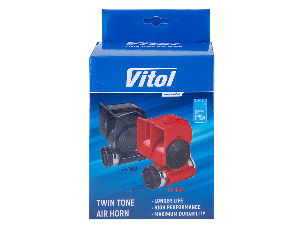 Сигнал пневматический VITOL, CA-1410, 12V, чёрный