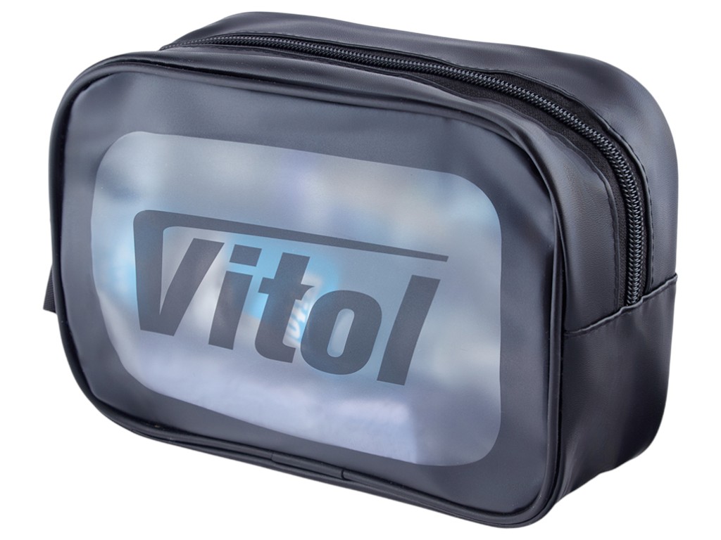 Набор для ухода за стеклами Vitol, очиститель, антидождь, салфетки из микрофибры, косметичка