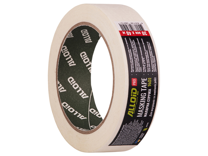 Стрічка малярська Alloid Pro, 30мм х 40м, 140мкм (MT-1403040)