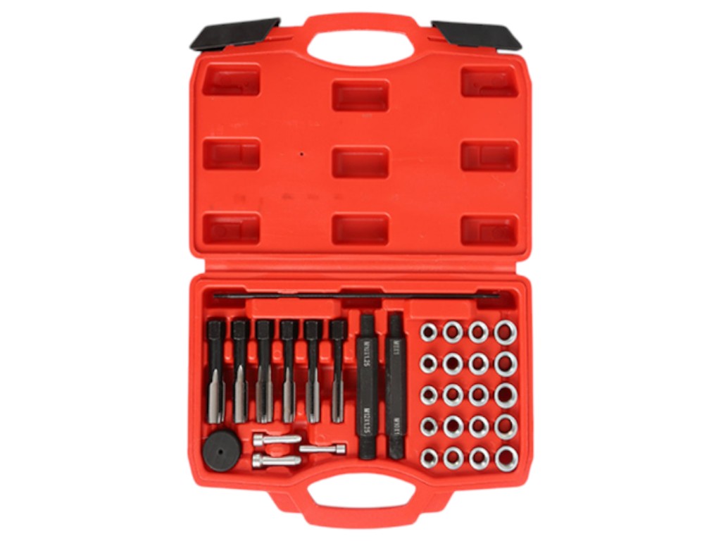 Набор для восстановления резьбы свечи накала Alloid, сталь, пластик, 33 предмета