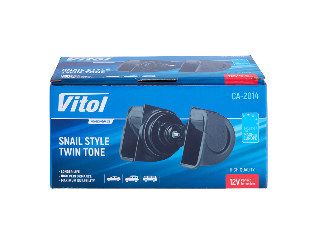 Сигнал электромагнитный улитка VITOL, CA-2014, 12В, 88 мм