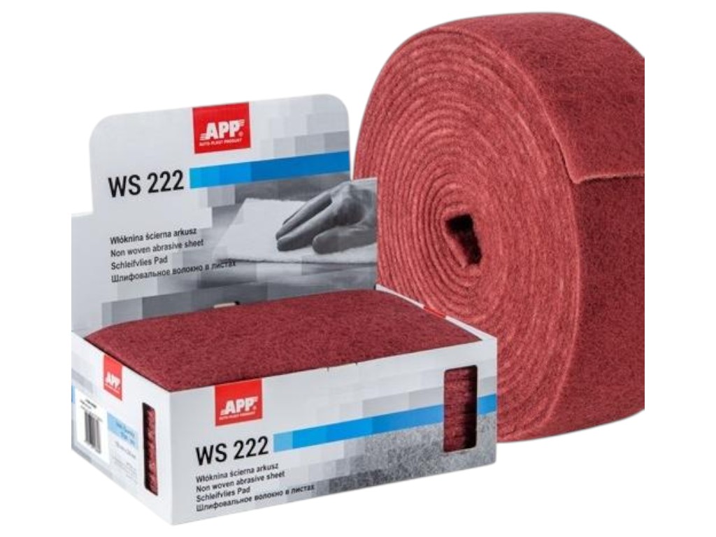 Скотч-брайт App wsr 222, 100 мм × 10 м, дрібноабразивний, колір червоний