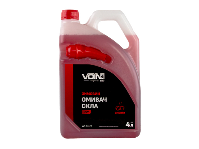 Омыватель стекла зимний VOIN "-22" Cherry, с лейкой, 4л