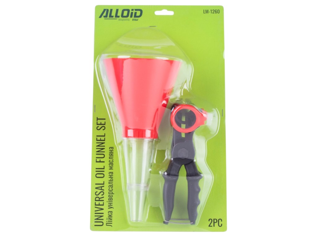 Лійка для олії Alloid, універсальна, пластик, колір червоний