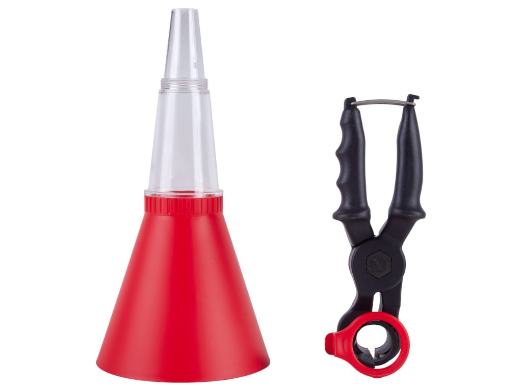 Лійка для олії Alloid, універсальна, пластик, колір червоний