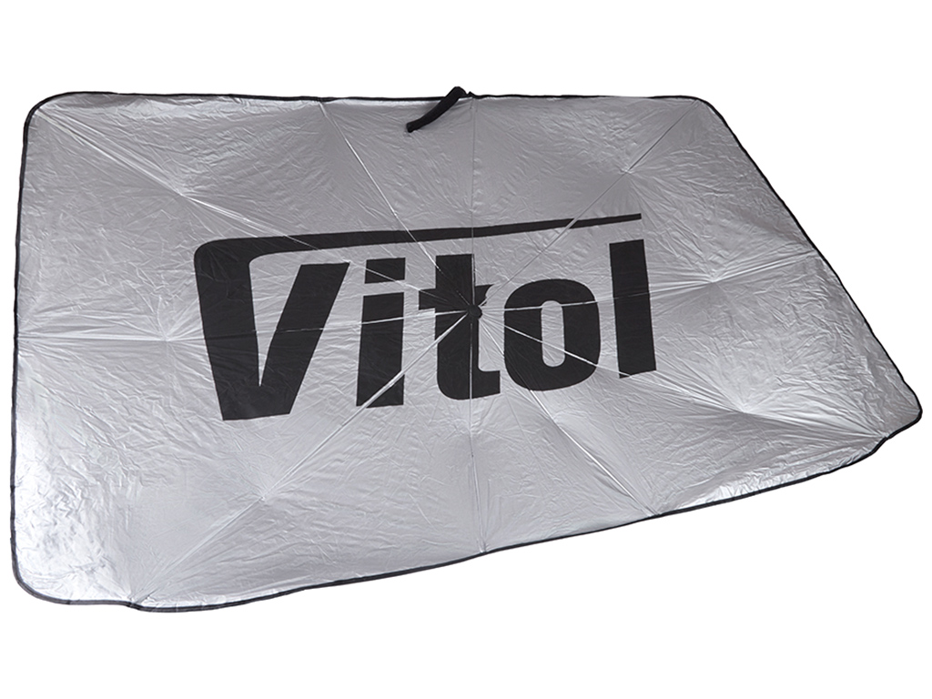 Шторка - зонтик солнцезащитный на лобовое стекло Vitol, 140х79см