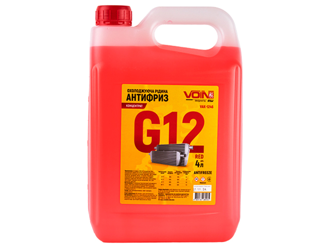 Антифриз Voin G12, концентрат Red, 4л