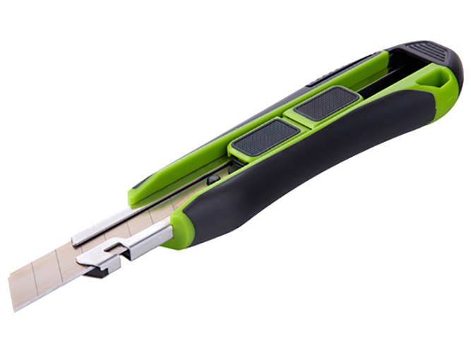 Нож пластик/резина Alloid Pro, усиленный с выдвижным сегментным лезвием SK5, 18мм (3шт)