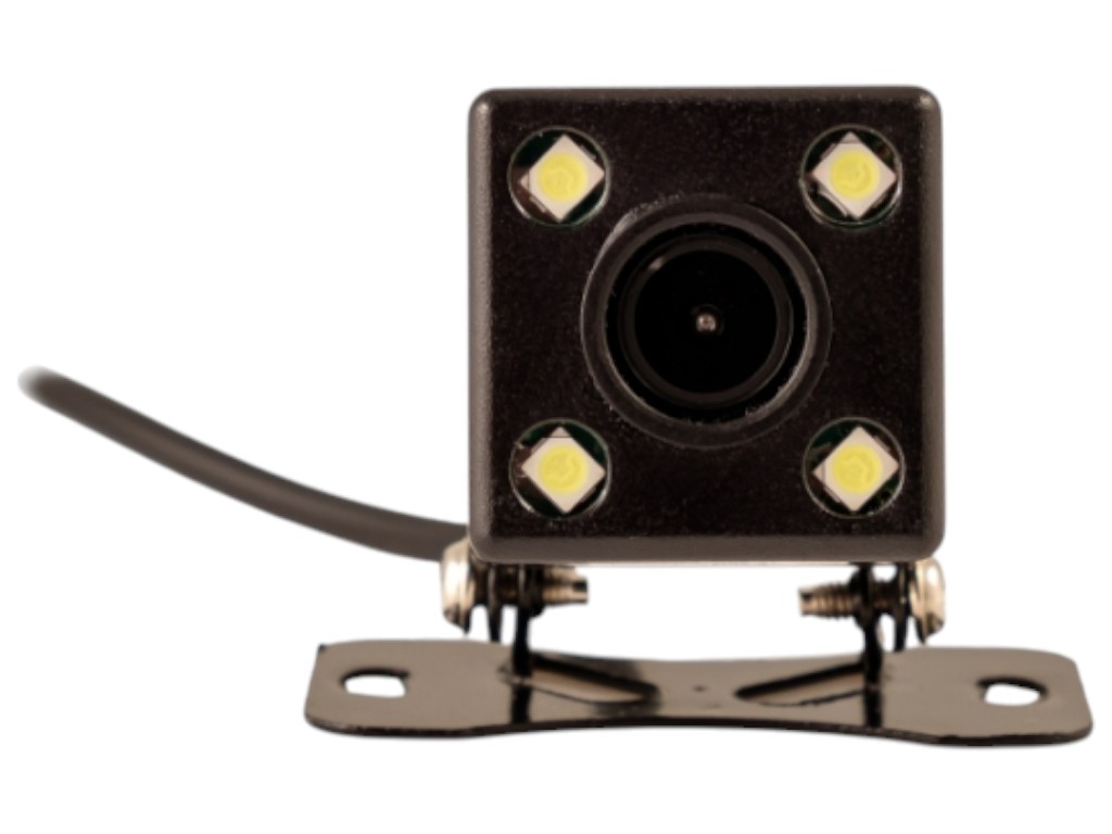 Камера заднего вида, универсальная, 420ТВЛ, 120°, крепление бабочка, подсветка 4 LED, цвет черный